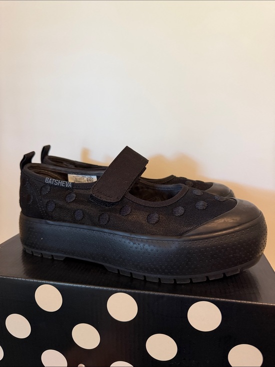 Batsheva Shoes - Keds x Batsheva Women’s Black Polka Dot Mary Jane Platform Sneakers